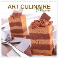 Art culinaire pâtisseries (Calendrier mural carré 2026 30x30 cm) Calendrier double avec une page pour vos prises de notes