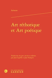 Art réthorique et art poétique
