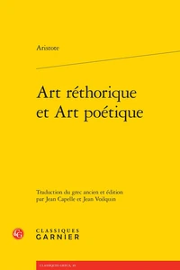 Art réthorique et art poétique