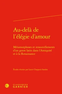 Au-delà de l'élégie d'amour