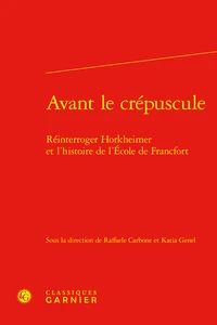 Avant le crépuscule