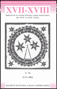 Giordano Bruno - Bulletin de la Société d'Etudes Anglo-Américaines des XVIIe et XVIIIe siècles N° 58, Juin 2004 : .