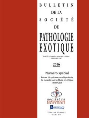  Tec&Doc - Bulletin de la Société de pathologie exotique Volume 109, N°4, Octobre 2016 : .
