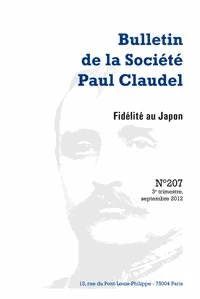 Bulletin de la société Paul Claudel 2012-3, n°207