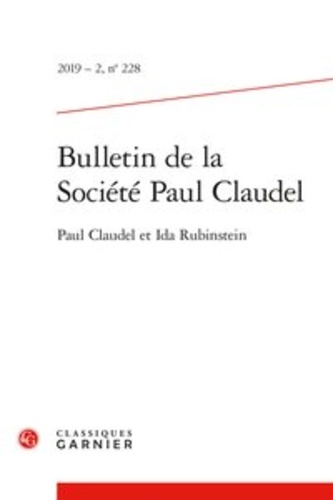 Bulletin de la société Paul Claudel N° 228/2019-2