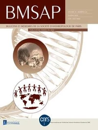 Bulletins et mémoires de la société d'anthropologie de Paris N° 32-3-4, octobre 2020