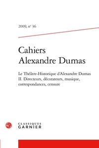 Cahiers Alexandre Dumas