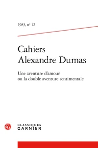 Cahiers Alexandre Dumas