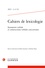 Cahiers de lexicologie N° 121, 2022-2 Synonymie verbale et constructions verbales concurrentes