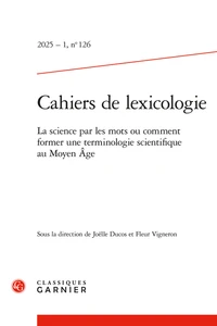 La science par les mots ou comment former une terminologie scientifique
