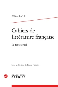 Le texte cruel