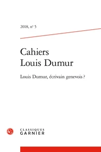 Louis Dumur, écrivain genevois ?
