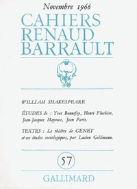  Collectifs - Cahiers Renaud-Barrault N° 57 : William Shakespeare.