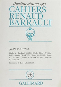  Collectifs - Cahiers Renaud-Barrault N° 76 : Jean Vauthier.