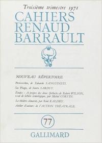 Collectifs - Cahiers Renaud-Barrault N° 77 : Nouveau répertoire.