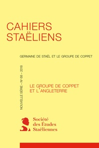  Société des études staëliennes - Cahiers staëliens N° 68, 2018 : .