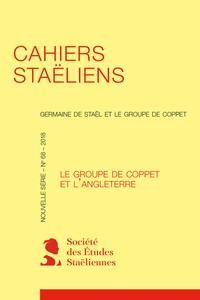 Cahiers staëliens N° 68, 2018