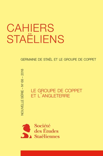 Cahiers staëliens N° 68, 2018