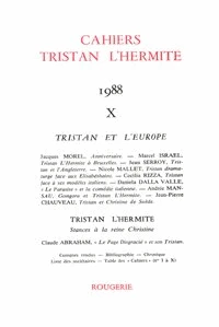 Cahiers Tristan L'Hermite N° 10, 1988