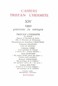 Cahiers Tristan L'Hermite N° 14, 1992
