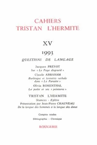 Cahiers Tristan L'Hermite N° 15, 1993
