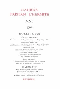 Cahiers Tristan L'Hermite N° 21, 1999