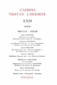 Cahiers Tristan L'Hermite N° 23, 2001