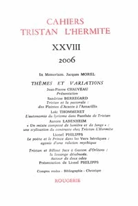 Cahiers Tristan L'Hermite N° 28, 2006