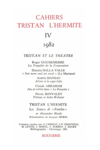 Cahiers Tristan L'Hermite N° 4, 1982