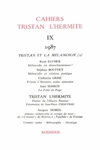 Cahiers Tristan L'Hermite N° 9, 1987