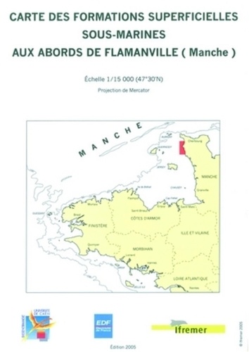 Claude Augris - Carte des formations superficielles sous-marines aux abords de Flamanville (Manche) - 1/15 000.