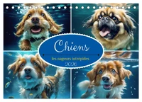 Chiens : les nageurs intrépides (Calendrier de bureau 2026 DIN A5 vertical), CALVENDO calendrier mensuel