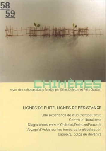  Erès - Chimères N° 58-59 : Lignes de fuite, lignes de résistance.