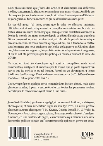 Chroniques d'un économiste (juste ?) avant la crise. Inclus des chroniques inédites