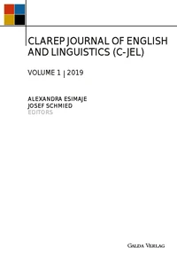 Clarep journal of english and linguistics (C-JEL) Volume 1, 2019