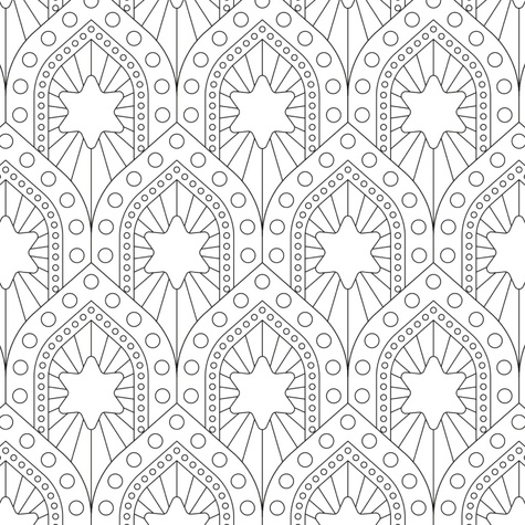 Coloriage Géométrique Anti-Stress. Livre de coloriage pour adulte motif relaxant et forme Géométrique