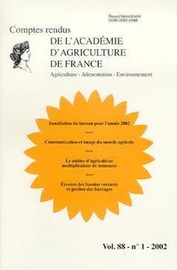 Installation du bureau pour l'année 2002 Communication et image du monde agricole ; Le métier d'agriculteur...