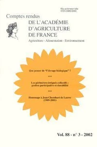 Que penser de l'élevage biologique ? Les périmètres irrigués collectifs : gestion participative et durabilité...