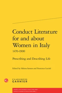Conduct literature for and about women in Italy 1470-1900