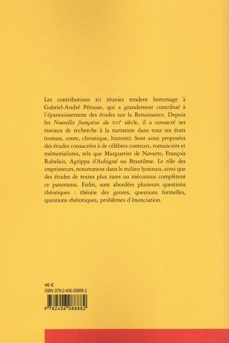 Conteurs et romanciers de la Renaissance. Mélanges offerts à Gabriel-André Pérouse