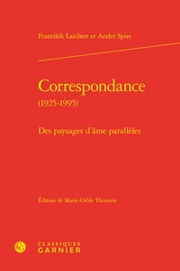 Correspondance (1925-1995)