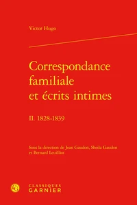 Correspondance familiale et écrits intimes
