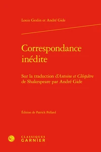 Correspondance inédite