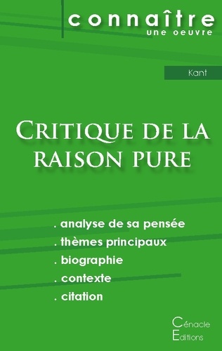 Emmanuel Kant - Critique de la raison pure - Fiche de lecture.