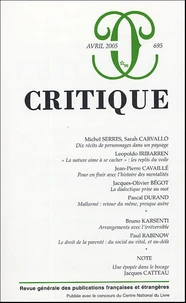 Critique N° 695, Avril 2005