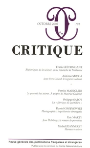 Critique N° 701, octobre 2005
