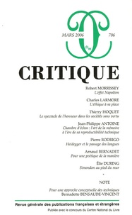 Robert Morrissey et Charles Larmore - Critique N° 706, Mars 2006 : .
