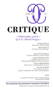 Philippe Roger - Critique N° 743, Avril 2009 : .