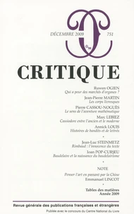 Critique N° 751