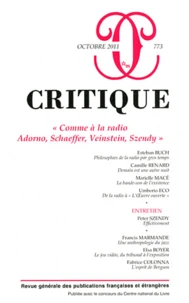 Comme à la radio Adorno, Schaeffer, Veinstein, Szendy